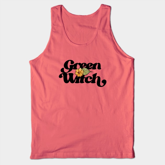 Green Witch Tank Top by bubbsnugg